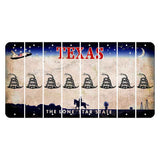 Texas Space Shuttle Cut License Plate Strips (Set of 8) Gadsden