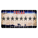 Texas Space Shuttle Cut License Plate Strips (Set of 8) Star Fish