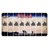 Texas Space Shuttle Cut License Plate Strips (Set of 8) Sea Turtle