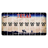Texas Space Shuttle Cut License Plate Strips (Set of 8) Engine