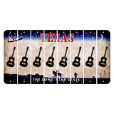 Texas Space Shuttle Cut License Plate Strips (Set of 8) Guitar