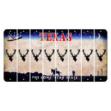 Texas Space Shuttle Cut License Plate Strips (Set of 8) Elk