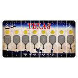 Texas Space Shuttle Cut License Plate Strips (Set of 8) Pickleball