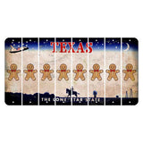 Texas Space Shuttle Cut License Plate Strips (Set of 8) Gingerbread Man