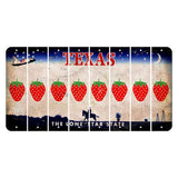 Texas Space Shuttle Cut License Plate Strips (Set of 8) Strawberry