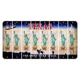 Texas Space Shuttle Cut License Plate Strips (Set of 8) Statue of Liberty