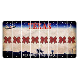 Texas Space Shuttle Cut License Plate Strips (Set of 8) Cheer Bow