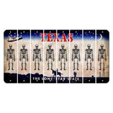 Texas Space Shuttle Cut License Plate Strips (Set of 8) Skeleton