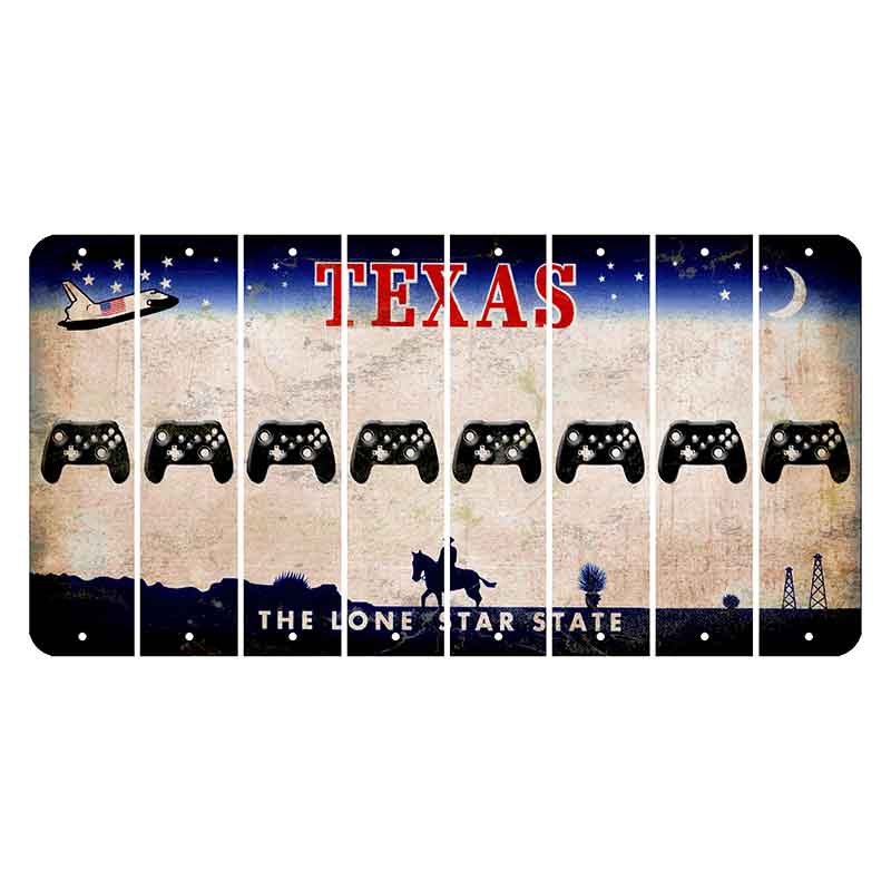Texas Space Shuttle Cut License Plate Strips (Set of 8) X Controller