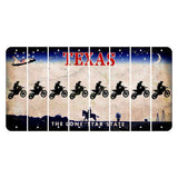 Texas Space Shuttle Cut License Plate Strips (Set of 8) Dirtbike Rider