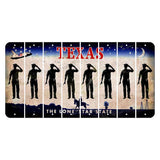 Texas Space Shuttle Cut License Plate Strips (Set of 8) Police Officer