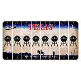 Texas Space Shuttle Cut License Plate Strips (Set of 8) Grill