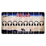 Texas Space Shuttle Cut License Plate Strips (Set of 8) Headphones