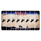 Texas Space Shuttle Cut License Plate Strips (Set of 8) Bull Rider