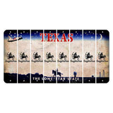Texas Space Shuttle Cut License Plate Strips (Set of 8) Zodiac Sign - Sagittarius