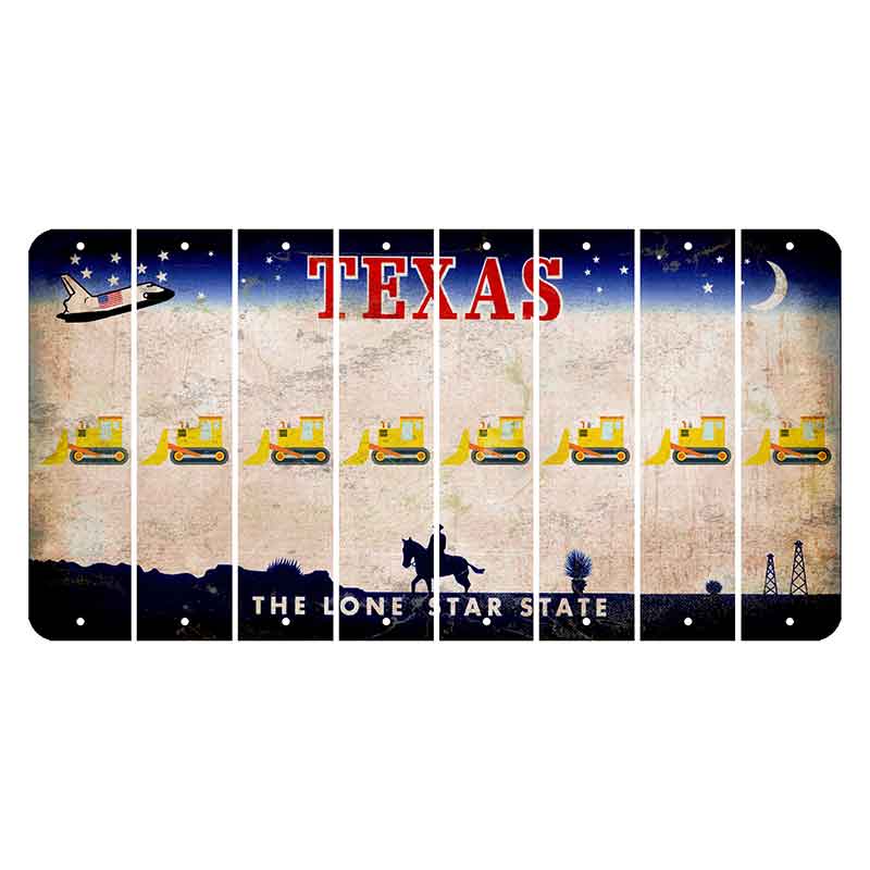 Texas Space Shuttle Cut License Plate Strips (Set of 8) Dozer