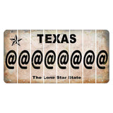 Texas Classic Cut License Plate Strips (Set of 8) At Sign