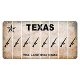 Texas Classic Cut License Plate Strips (Set of 8) Rifle