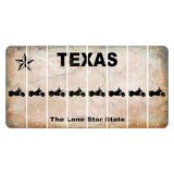 Texas Classic Cut License Plate Strips (Set of 8) Motorcycle
