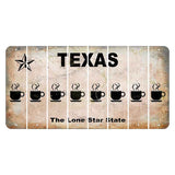 Texas Classic Cut License Plate Strips (Set of 8) Coffee Mug