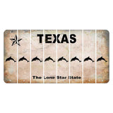Texas Classic Cut License Plate Strips (Set of 8) Dolphin