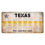 Texas Classic Cut License Plate Strips (Set of 8) Trophy