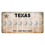 Texas Classic Cut License Plate Strips (Set of 8) Golfball