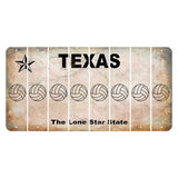 Texas Classic Cut License Plate Strips (Set of 8) Volleyball