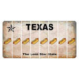 Texas Classic Cut License Plate Strips (Set of 8) Hotdog