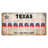Texas Classic Cut License Plate Strips (Set of 8) Republican