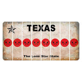 Texas Classic Cut License Plate Strips (Set of 8) Emoji - Angry