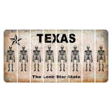 Texas Classic Cut License Plate Strips (Set of 8) Skeleton
