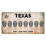 Texas Classic Cut License Plate Strips (Set of 8) Sugar Skull