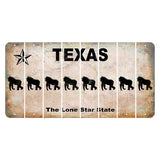 Texas Classic Cut License Plate Strips (Set of 8) Gorilla