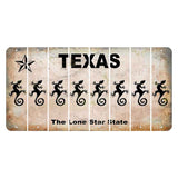 Texas Classic Cut License Plate Strips (Set of 8) Gecko