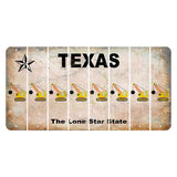 Texas Classic Cut License Plate Strips (Set of 8) Wrecking Ball Crane