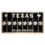 Texas Black The Lone Star State Cut License Plate Strips (Set of 8) Shamrock