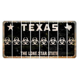 Texas Black The Lone Star State Cut License Plate Strips (Set of 8) Radioactive