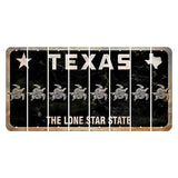 Texas Black The Lone Star State Cut License Plate Strips (Set of 8) Sea Turtle