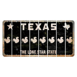 Texas Black The Lone Star State Cut License Plate Strips (Set of 8) Squirrel