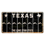 Texas Black The Lone Star State Cut License Plate Strips (Set of 8) Dolphin
