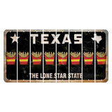 Texas Black The Lone Star State Cut License Plate Strips (Set of 8) French Fries