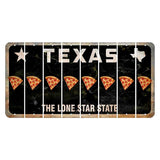 Texas Black The Lone Star State Cut License Plate Strips (Set of 8) Pizza