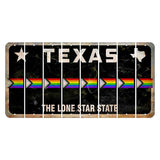 Texas Black The Lone Star State Cut License Plate Strips (Set of 8) LGBTQ Flag