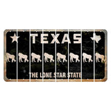 Texas Black The Lone Star State Cut License Plate Strips (Set of 8) Gorilla