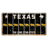 Texas Black The Lone Star State Cut License Plate Strips (Set of 8) Dump Truck