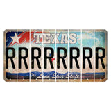 Texas Davis Mountains Cut License Plate Strips (Set of 8) R
