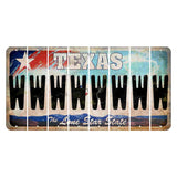 Texas Davis Mountains Cut License Plate Strips (Set of 8) W