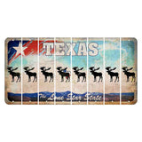 Texas Davis Mountains Cut License Plate Strips (Set of 8) Moose