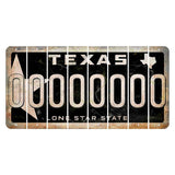 Texas Star Black Cut License Plate Strips (Set of 8)